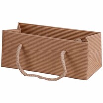 Geschenk-Tragetaschen offene Welle natur quer klein Geschenk-Tragetaschen offene Welle natur quer klein