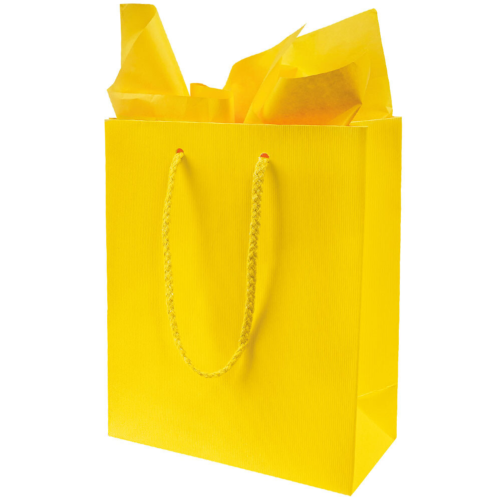 Geschenktasche Weintasche und Präsenttasche Kraftpapier matt gelb Geschenktasche Weintasche und Präsenttasche Kraftpapier matt gelb