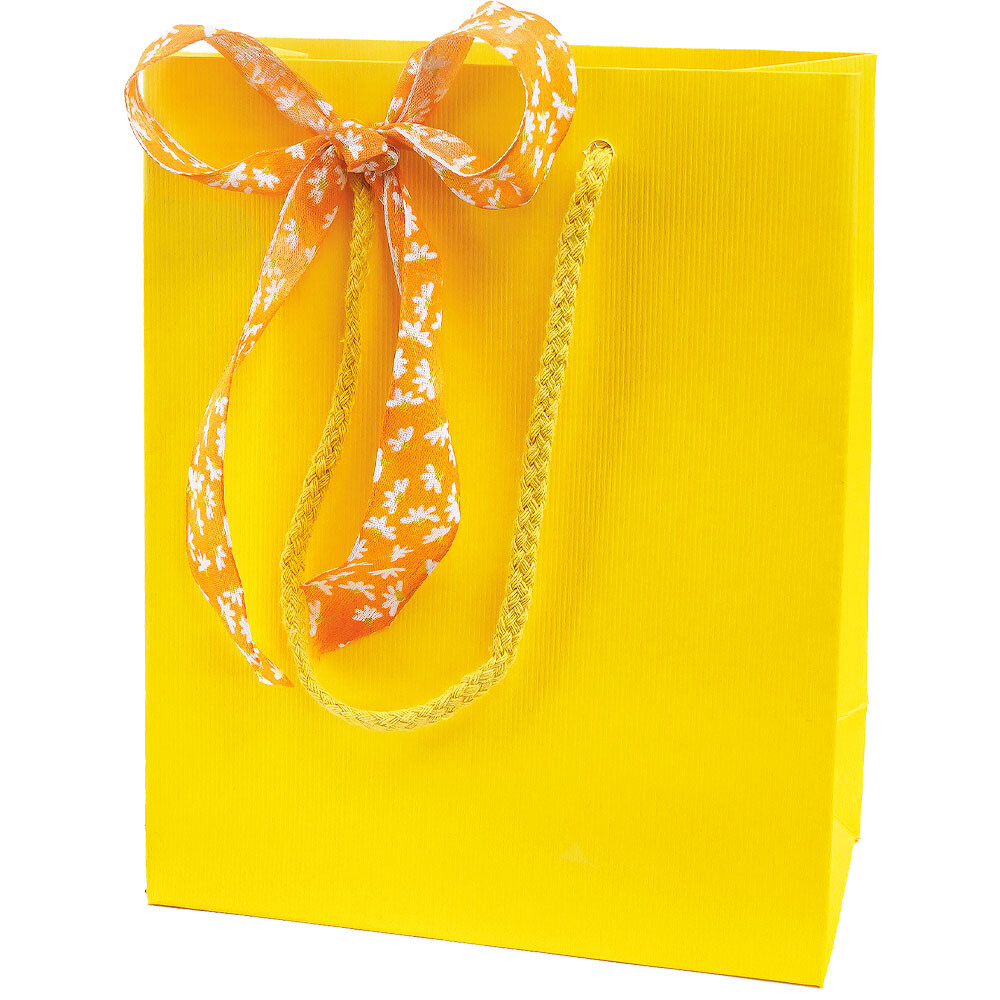Geschenktasche Weintasche und Präsenttasche Kraftpapier matt gelb Geschenktasche Weintasche und Präsenttasche Kraftpapier matt gelb