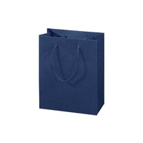 Geschenktragetaschen mittel Leinenstruktur matt blau Geschenktragetaschen mittel Leinenstruktur matt blau