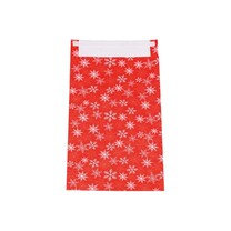 Geschenktüte Schneekristalle klein mit Klebeverschluss