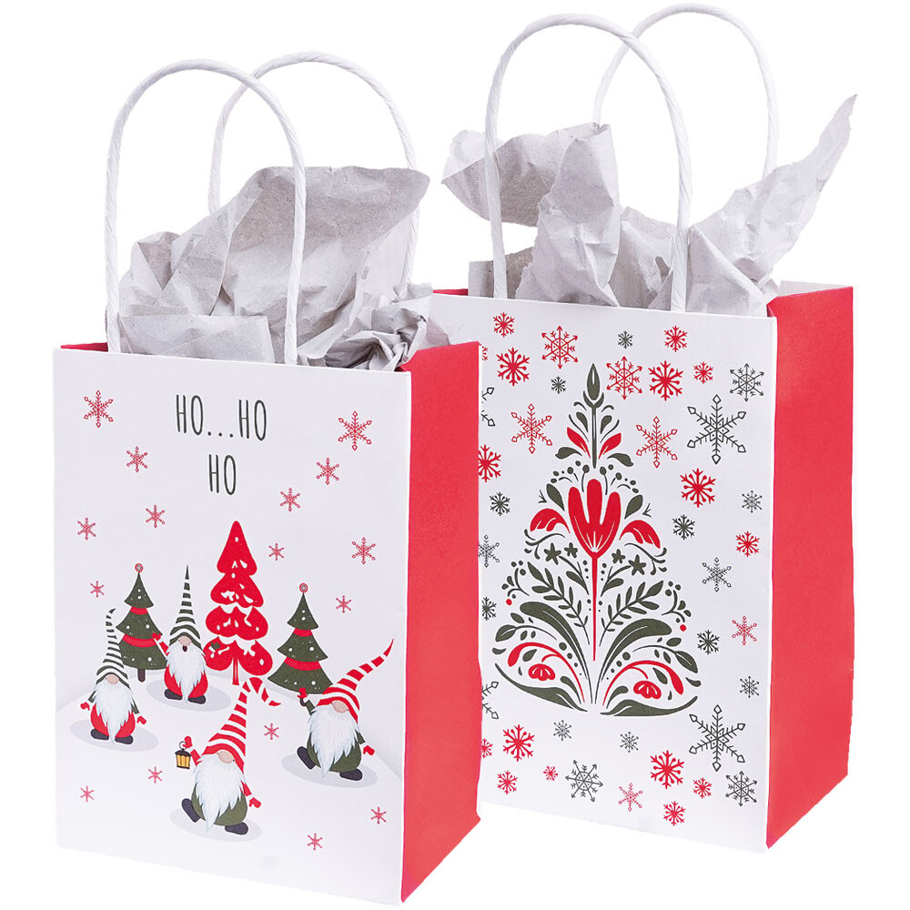 Geschenktüten 2er Set Merry Christmas - Wichtel Geschenktüten 2er Set Merry Christmas - Wichtel
