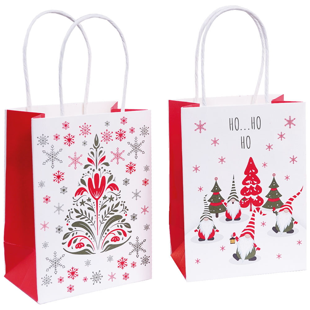 Geschenktüten 2er Set Merry Christmas - Wichtel Geschenktüten 2er Set Merry Christmas - Wichtel
