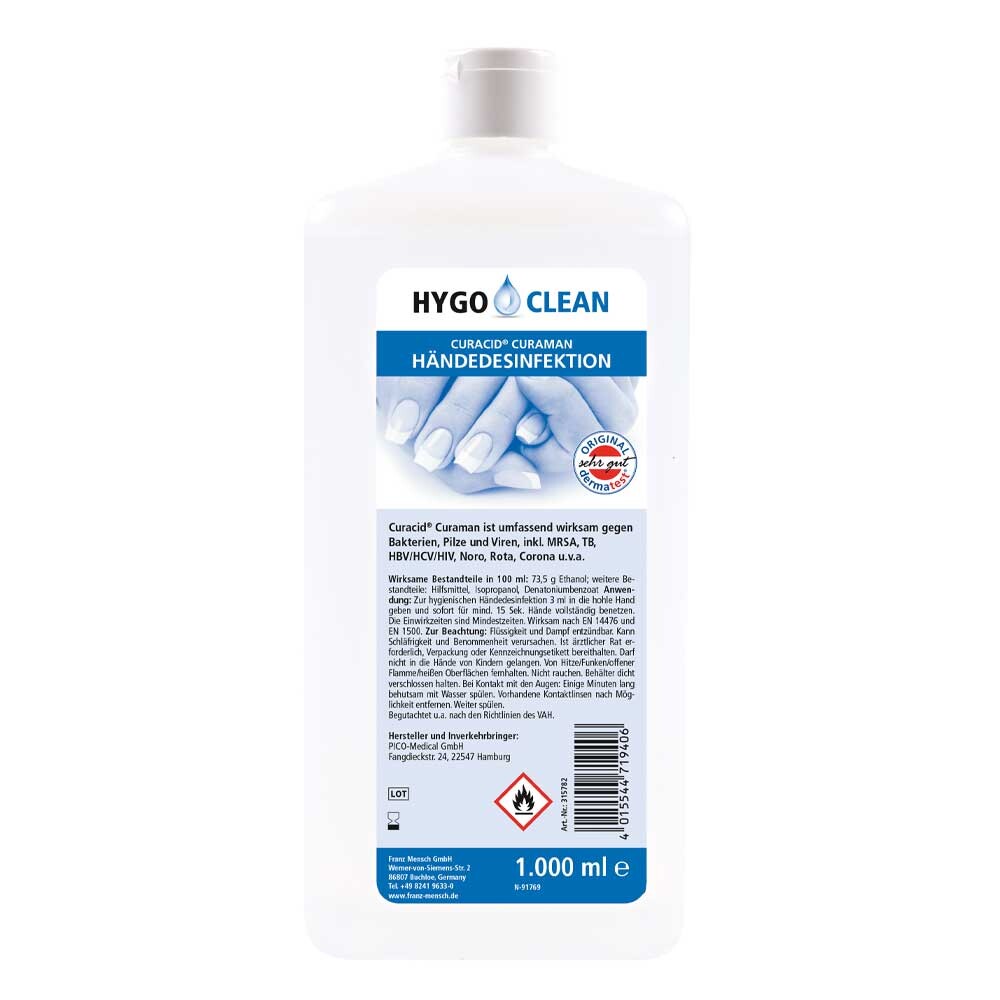 Händedesinfektion alkoholisch 1 Liter Euroflasche Händedesinfektion alkoholisch 1 Liter Euroflasche