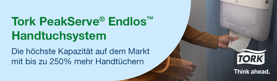Tork Papierhandtuchspender und Papierhandtücher