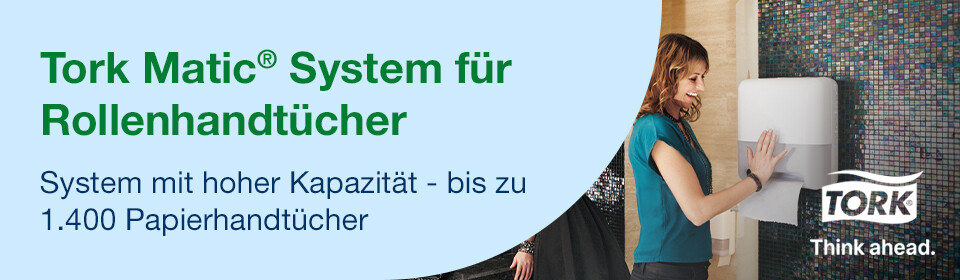 Tork Papierhandtuchspender und Papierhandtücher