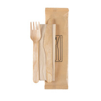Holzbesteck Set braun 160 mm groß Holzbesteck Set braun 160 mm groß