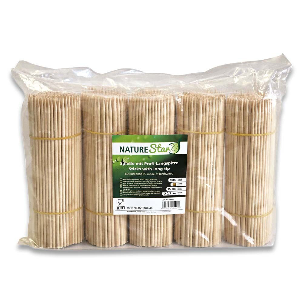 Holzspieße mit Profispitze 150 mm Holzspieße mit Profispitze 150 mm