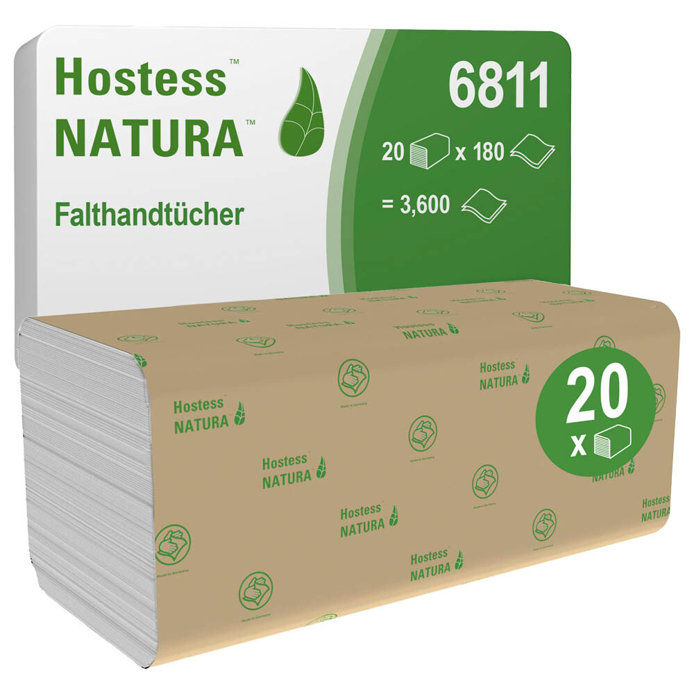 Hostess® NATURA Papierhandtücher 6811 2-lagig ZickZack Falzung Hostess® NATURA Papierhandtücher 6811 2-lagig ZickZack Falzung