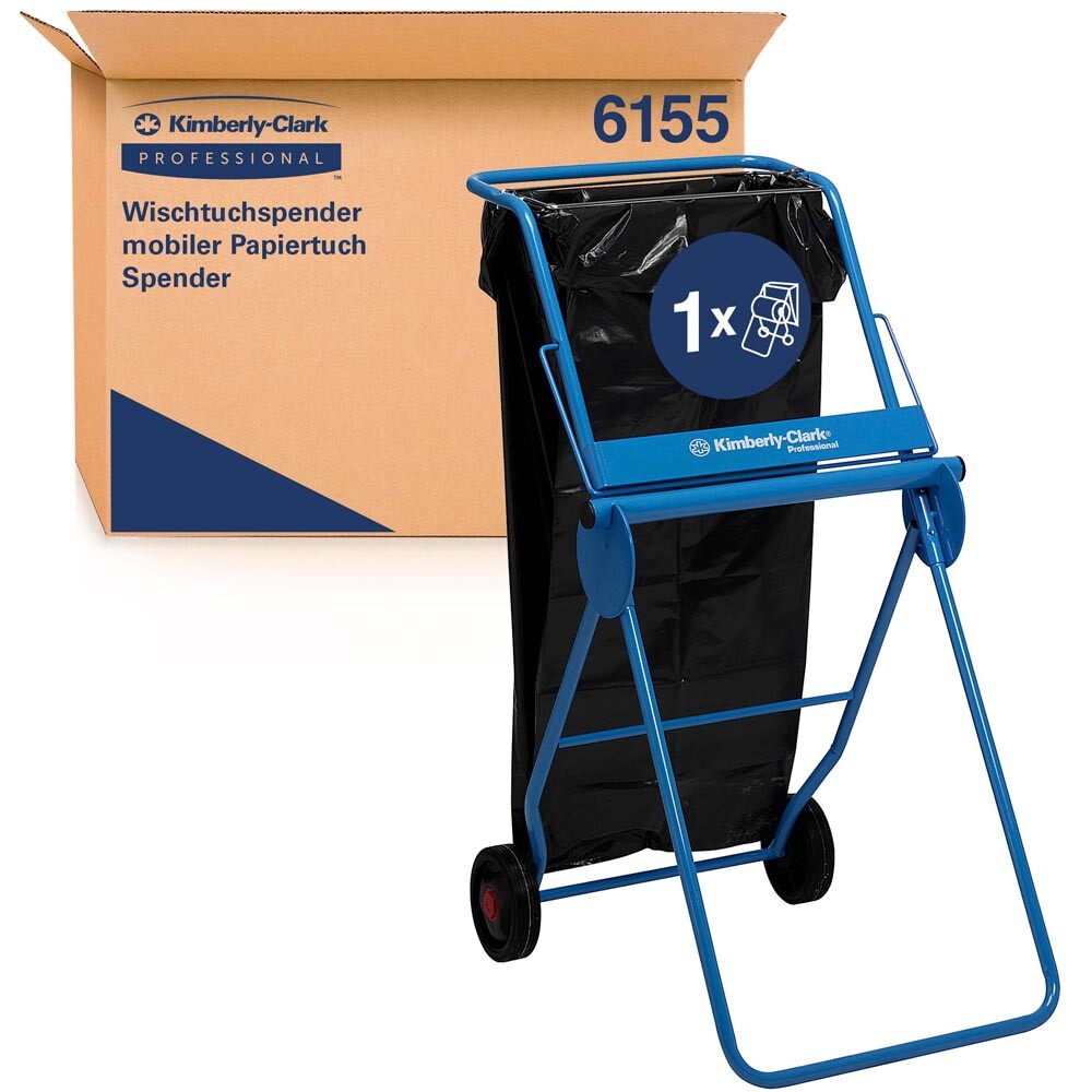 Kimberly-Clark Professional mobiler Wischtuchspender 6155 blau Kimberly-Clark Professional mobiler Wischtuchspender 6155 blau