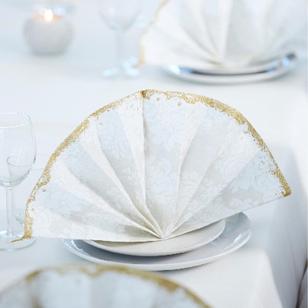 Duni Klassik-Servietten 40 x 40 cm Royal White