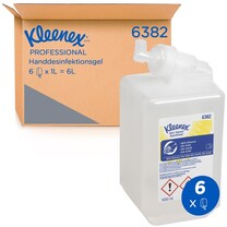 Kleenex® Handdesinfektionsgel auf Alkoholbasis 6382 transparent 6 x 1 l Kleenex® Handdesinfektionsgel auf Alkoholbasis 6382 transparent 6 x 1 l