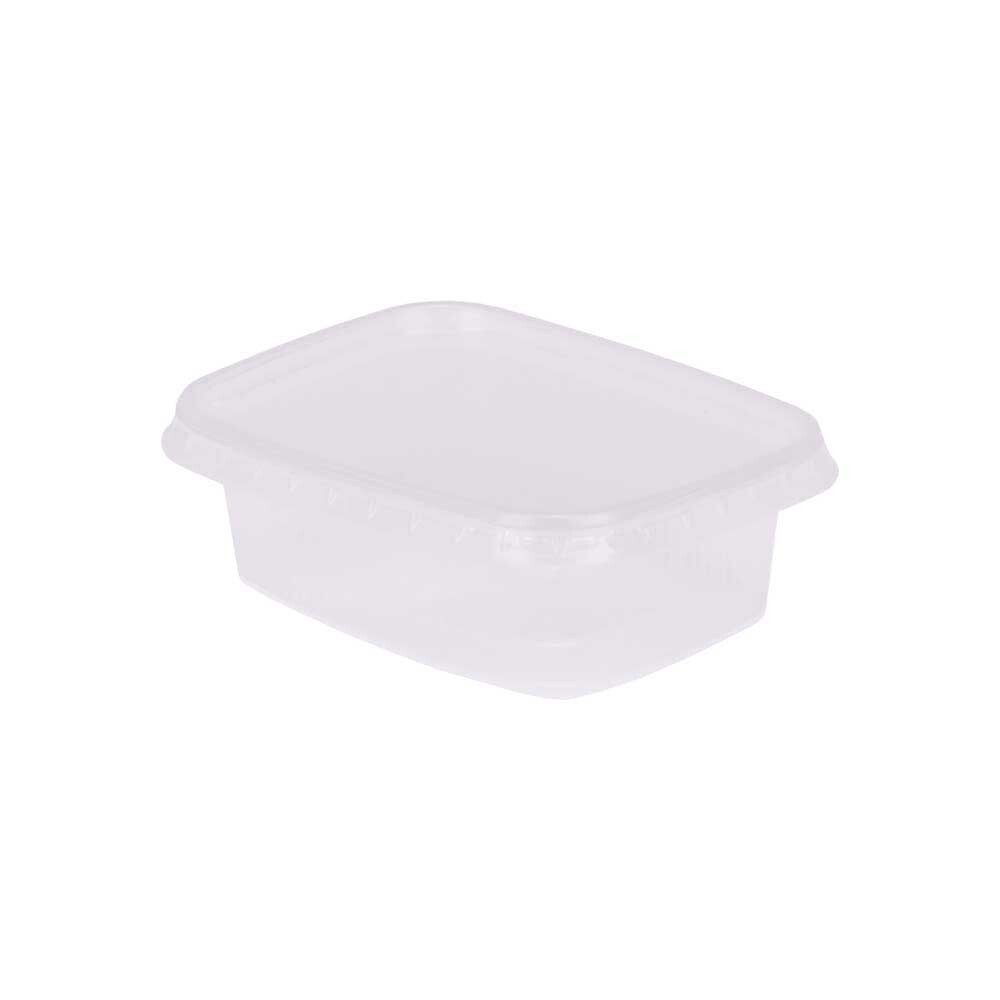 Kombipack PP Rechteckbecher mit Deckel 125 ml Kombipack PP Rechteckbecher mit Deckel 125 ml