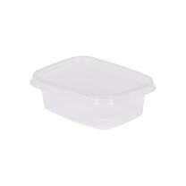 Kombipack PP Rechteckbecher mit Deckel 125 ml