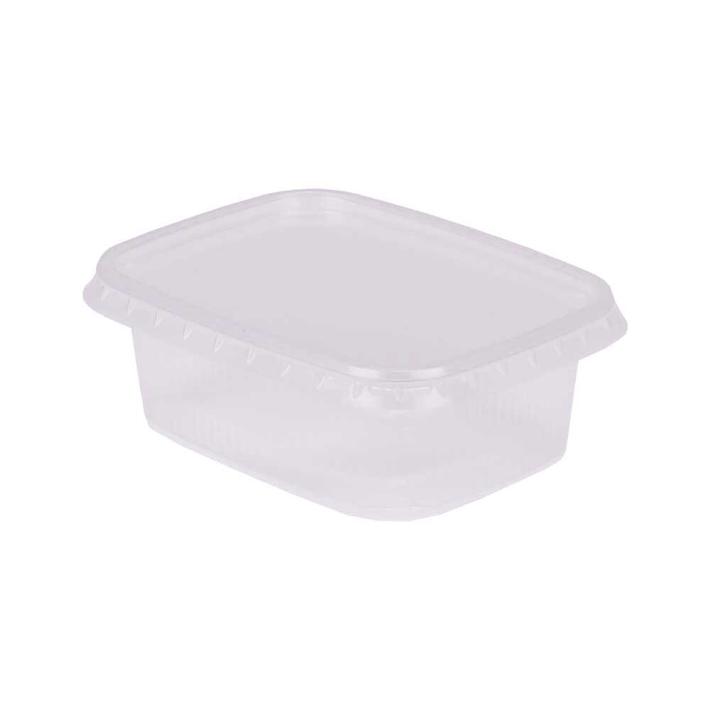 Kombipack PP Rechteckbecher mit Deckel 150 ml Kombipack PP Rechteckbecher mit Deckel 150 ml