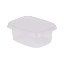 Kombipack PP Rechteckbecher mit Deckel 200 ml