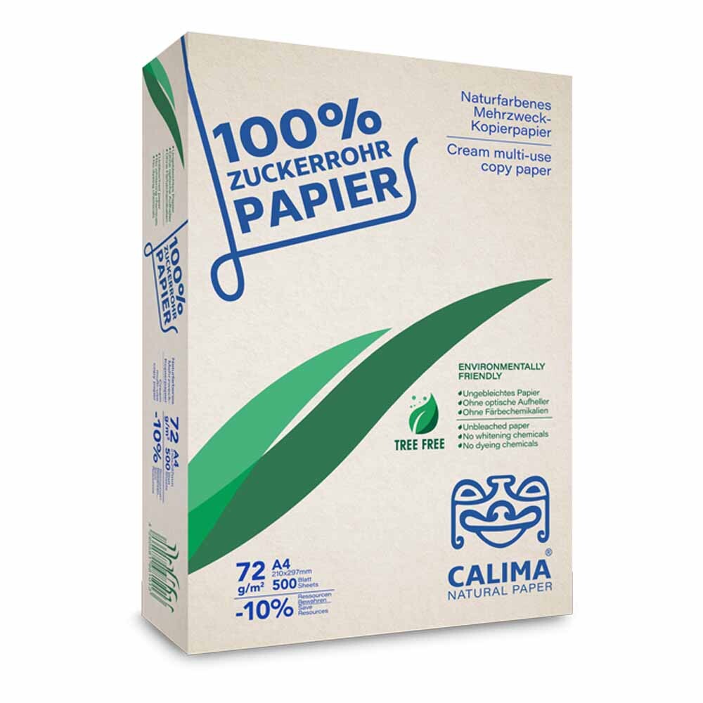 Kopierpapier A4 natur aus 100 % Zuckerrohrfaser 72 g/qm