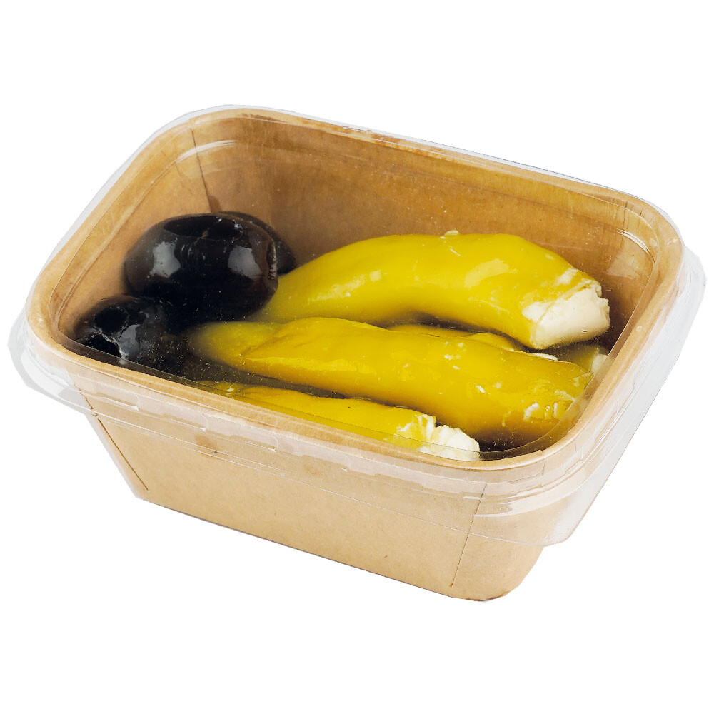 Kraft Feinkostbecher rechteckig braun 250gr. Kraft Feinkostbecher rechteckig braun 250gr.