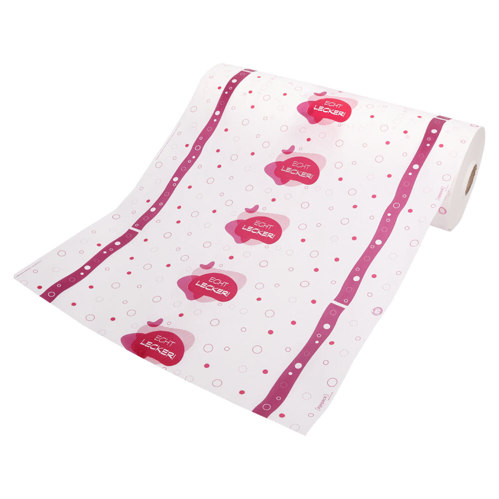Kucheneinschlagpapier mit Neutralmotive echt lecker weinrot/fuchsia Kucheneinschlagpapier mit Neutralmotive echt lecker weinrot/fuchsia