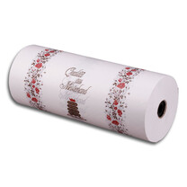 Kucheneinschlagpapiere weiß mit Neutralmotiven Rosenranken Kucheneinschlagpapiere weiß mit Neutralmotiven Rosenranken