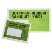 Lieferscheintaschen mit Druck aus Papier Lieferscheintaschen mit Druck aus Papier