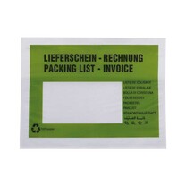 Lieferscheintaschen DIN C6 mit Druck aus Papier grün