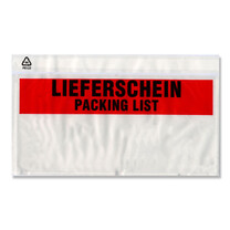 Lieferscheintaschen mit Druck 240x110x20mm Lieferschein Lieferscheintaschen mit Druck 240x110x20mm Lieferschein