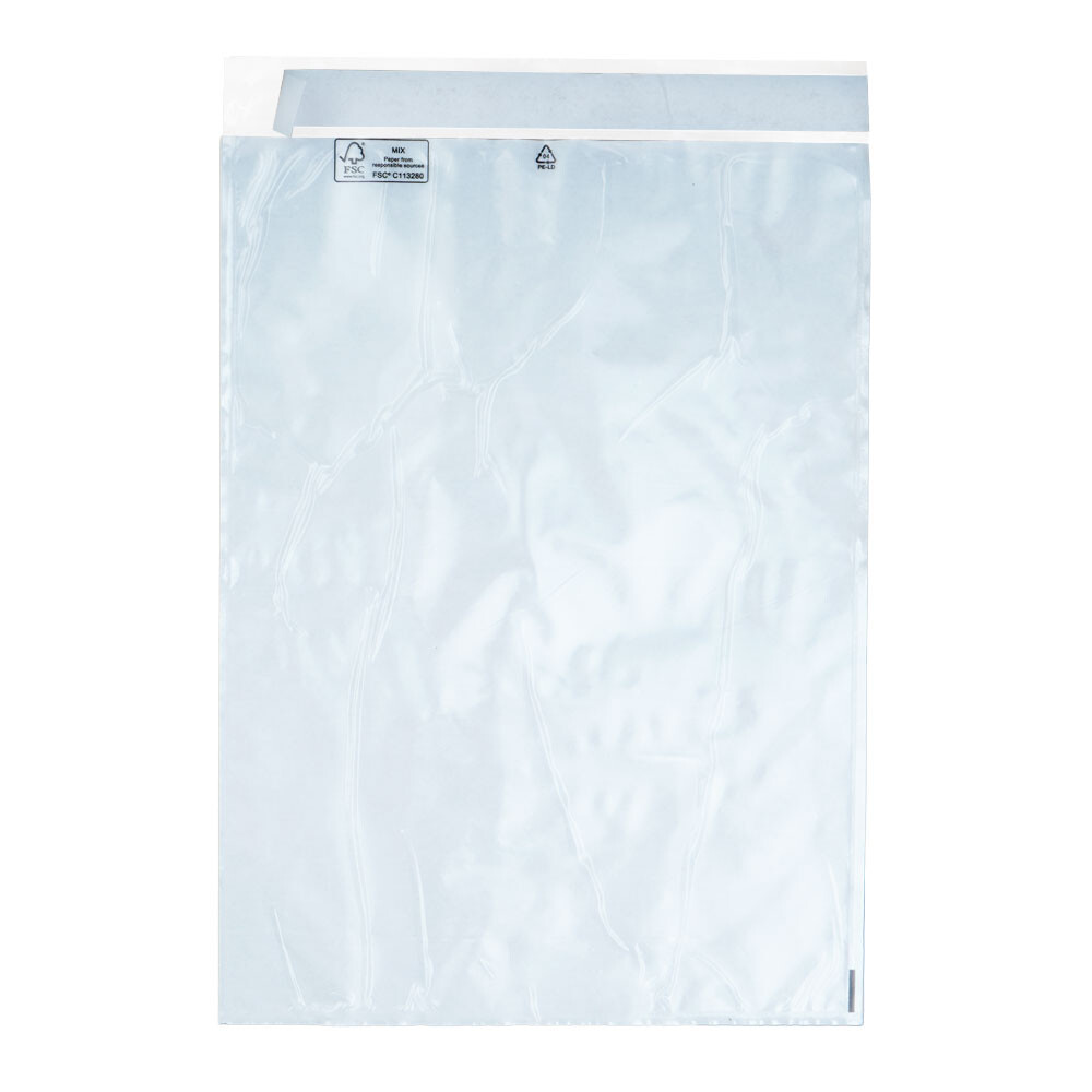 Lieferscheintaschen selbstklebend PET Hochformat C4