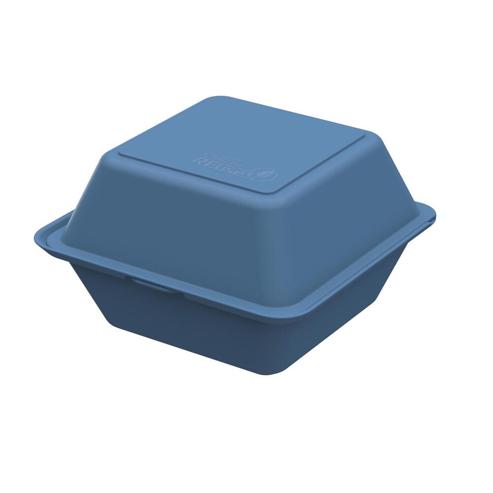 Mehrweg Burgerboxen PP blau Mehrweg Burgerboxen PP blau