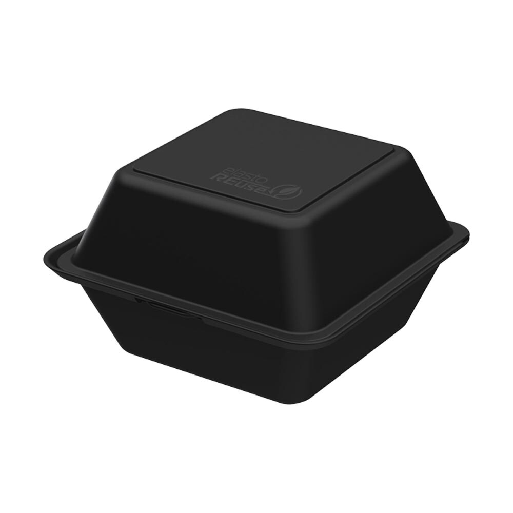 Mehrweg Burgerboxen PP schwarz Mehrweg Burgerboxen PP schwarz