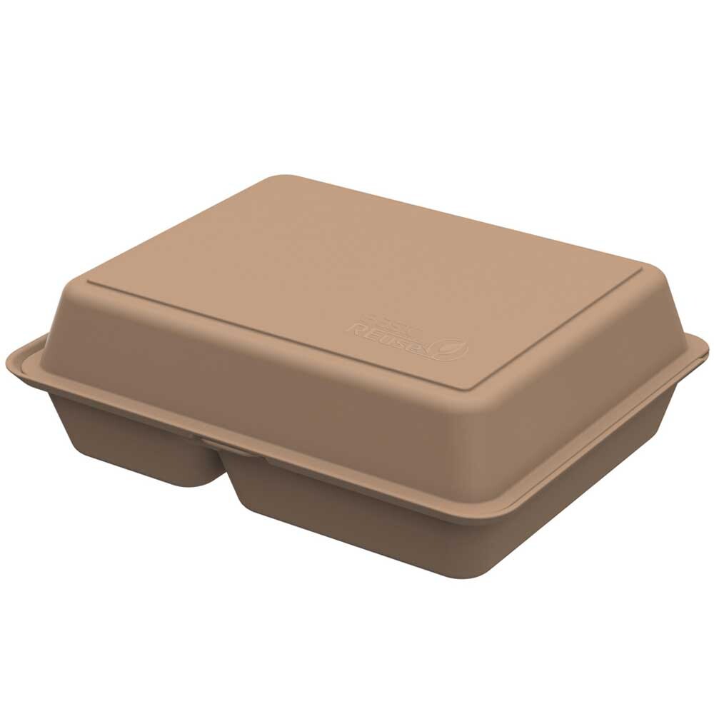 Mehrweg Menüboxen braun mit Klappdeckel 1200 ml Mehrweg Menüboxen braun mit Klappdeckel 1200 ml
