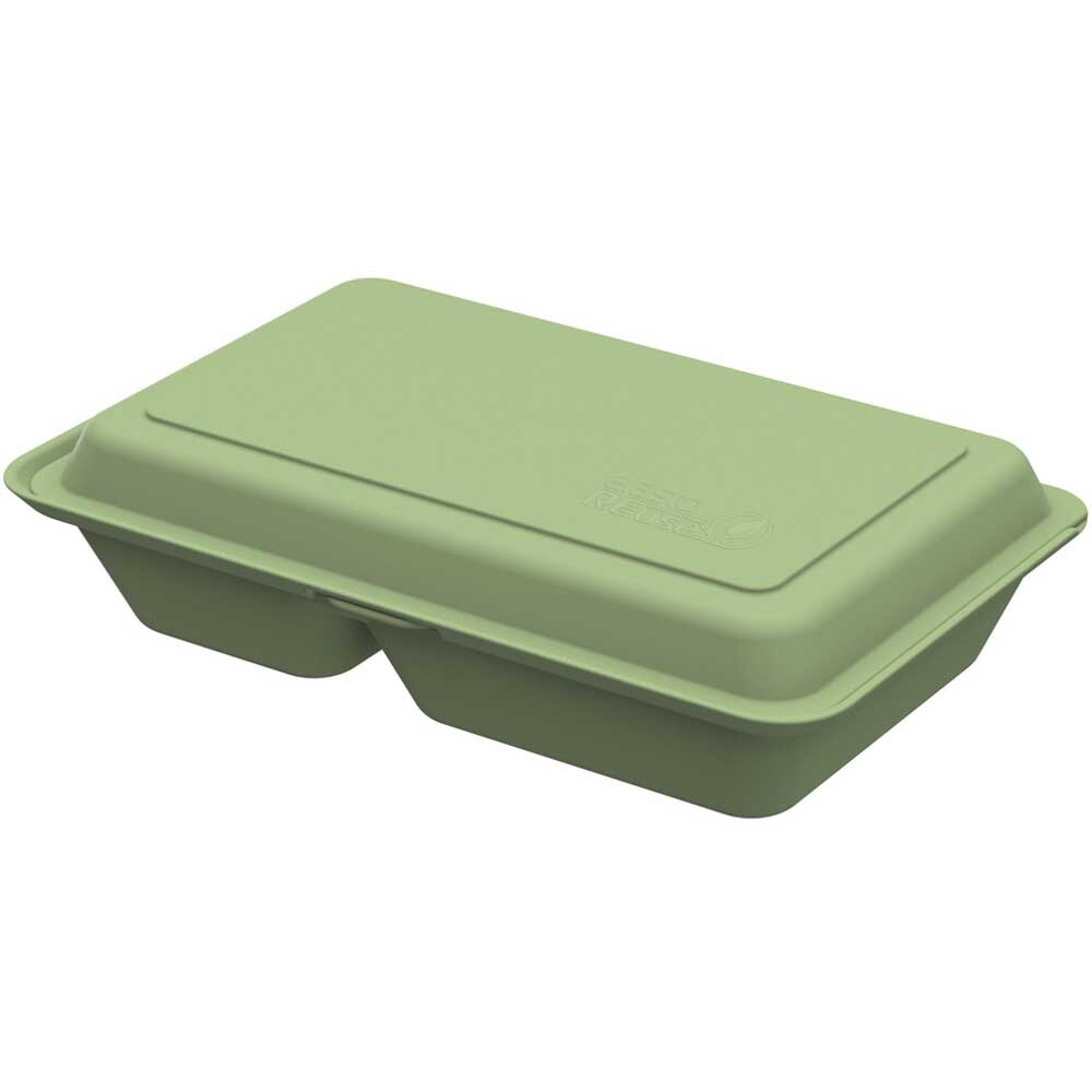 Mehrweg Menüboxen grün mit Klappdeckel 800 ml Mehrweg Menüboxen grün mit Klappdeckel 800 ml