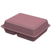 Mehrweg Menüboxen rot mit Klappdeckel 1200 ml