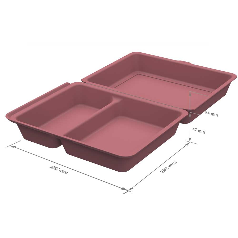 Mehrweg Menüboxen rot mit Klappdeckel 1200 ml Mehrweg Menüboxen rot mit Klappdeckel 1200 ml