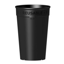 Mehrwegbecher schwarz 300 ml