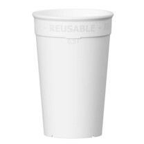 Mehrwegbecher weiß 300 ml