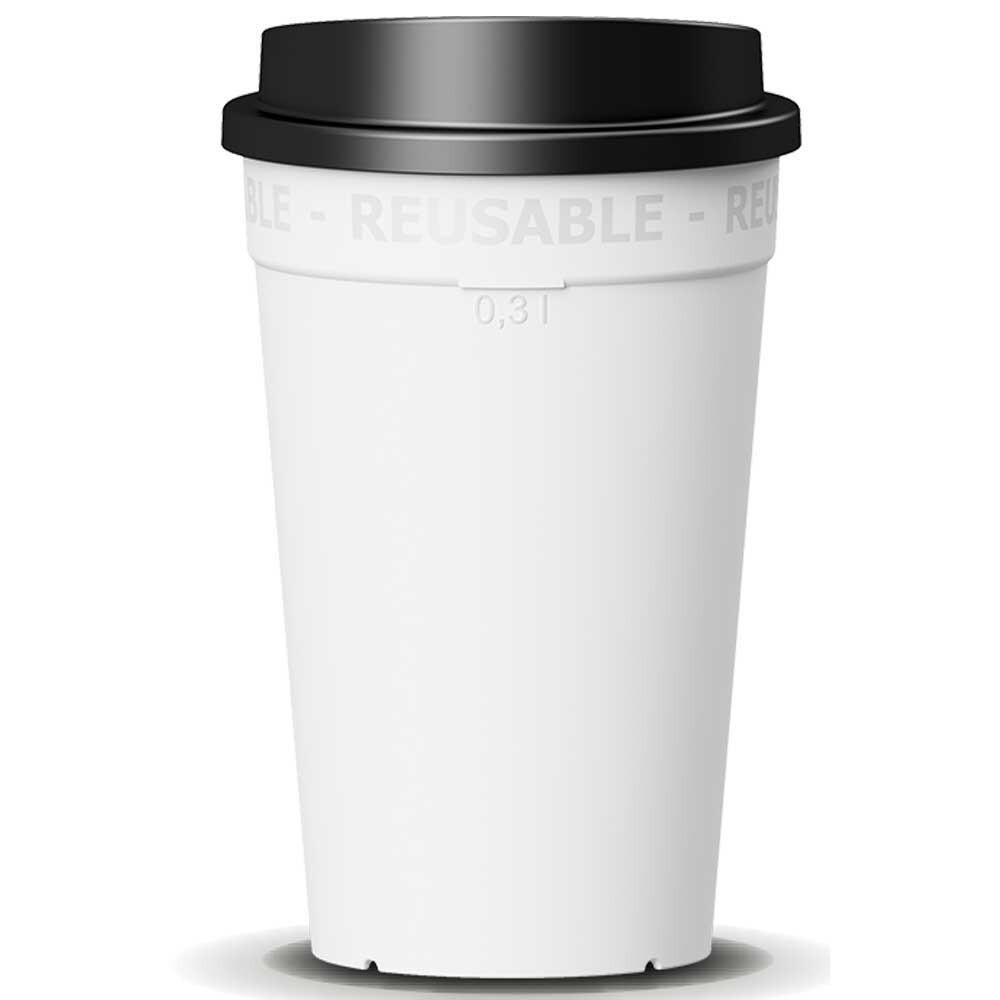 Mehrwegbecher weiß 300 ml