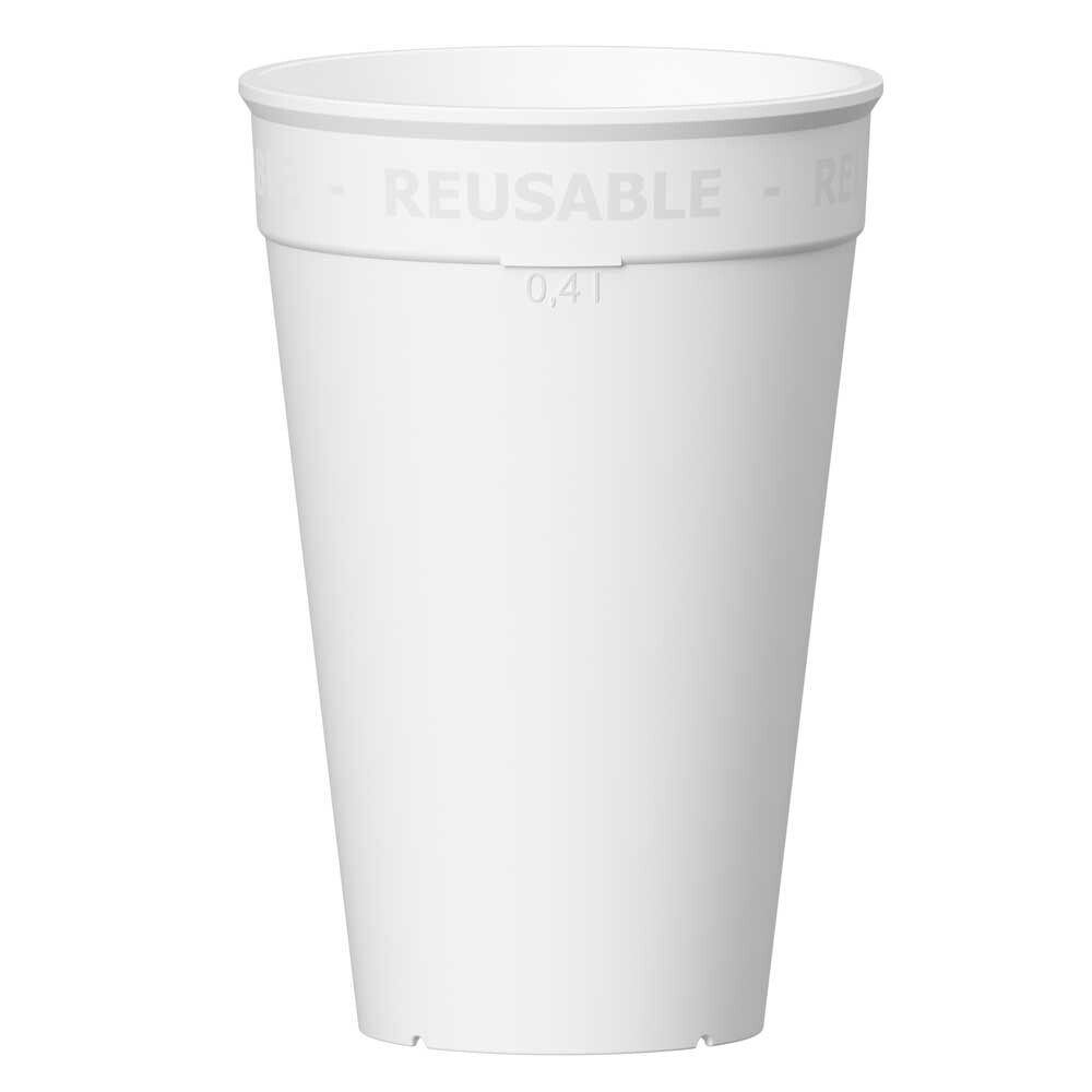 Mehrwegbecher weiß 400 ml