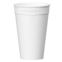 Mehrwegbecher weiß 400 ml