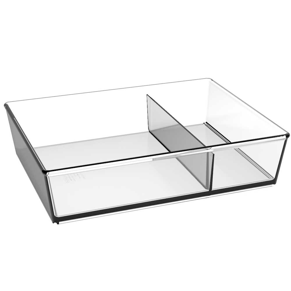 Mehrwegschalen rechteckig 2-geteilt glasklar