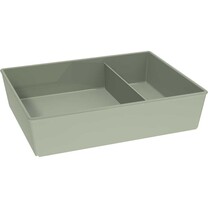 Mehrwegschalen rechteckig 2-geteilt salbei
