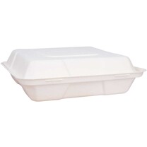 Menüboxen 3-geteilt aus Holzfaser rechteckig groß