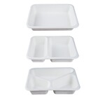 Menüschalen rechteckig aus Bagasse
