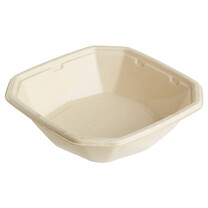 Menüschalen achteckig aus Bagasse 400 ml