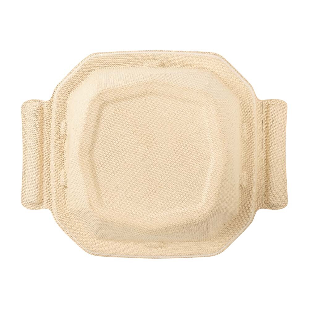Bagasse Deckel für Menüschalen achteckig aus Bagasse 400 ml Bagasse Deckel für Menüschalen achteckig aus Bagasse 400 ml