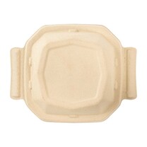 Bagasse Deckel für Menüschalen achteckig aus Bagasse 400 ml