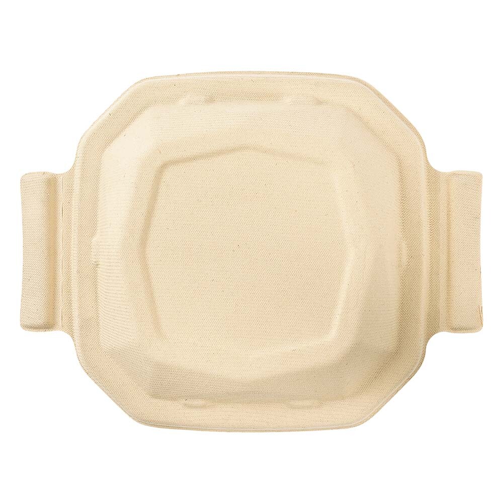Bagasse Deckel für Menüschalen achteckig aus Bagasse 650 ml Bagasse Deckel für Menüschalen achteckig aus Bagasse 650 ml