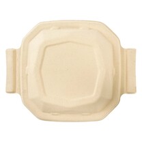 Bagasse Deckel für Menüschalen achteckig aus Bagasse 650 ml