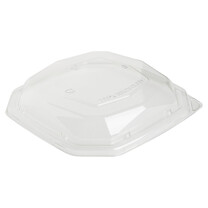 rPET Deckel für Menüschalen achteckig aus Bagasse 1000 ml
