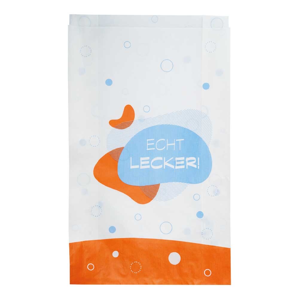 Metzgerfaltenbeutel echt lecker 20 - 7 x 32 cm Metzgerfaltenbeutel echt lecker 20 - 7 x 32 cm